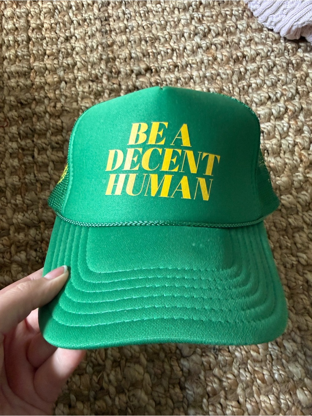 Barstool Sports Green 'Be A Decent Human' Trucker Hat